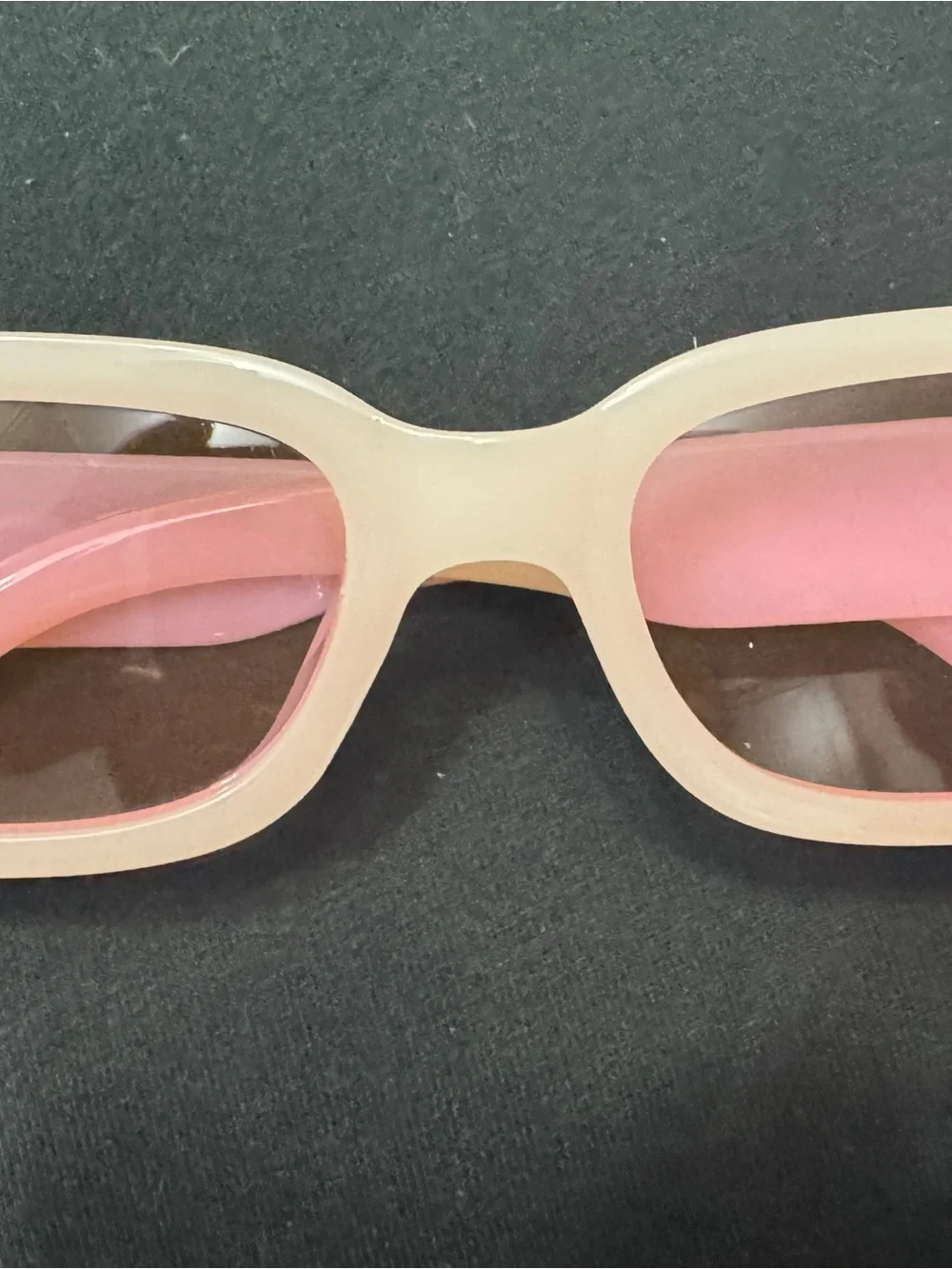 Cream Sunglasses Pink-Tinted